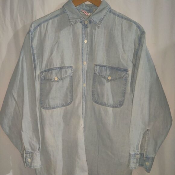 Denim Republic Women's Button Up Shirt Sky Blue Size: Medium. - Picture 1 of 10
